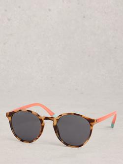 White Stuff Mixed Frame Preppy Sunglasses, Brown Multi Brown, Brown Multi Brown