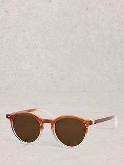 White Stuff Ombre Frame Preppy Sunglasses, Pink Multi Pink, Pink Multi Pink