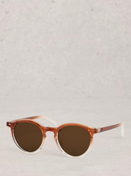 White Stuff Ombre Frame Preppy Sunglasses, Pink Multi Pink, Pink Multi Pink