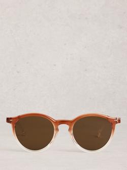 White Stuff Ombre Frame Preppy Sunglasses, Pink Multi Pink - view 2, Pink Multi Pink