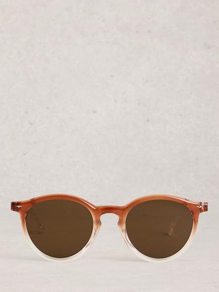 White Stuff Ombre Frame Preppy Sunglasses, Pink Multi Pink - view 2, Pink Multi Pink