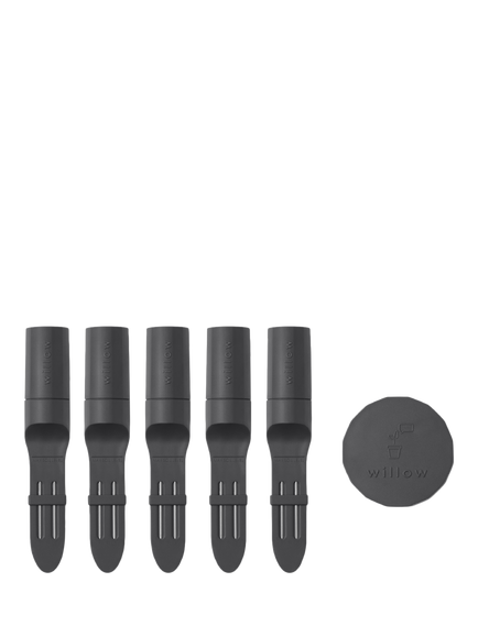 Willow Smart Indoor Plant Sensor, Urban Jungle Pack with 5 Sensors & 1 Wi-Fi Hub, Charcoal, Charcoal