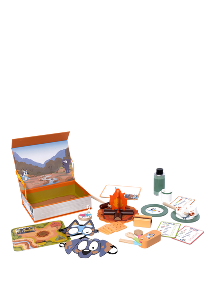 Bluey Camping Roleplay Book and Accessory Set, Multi