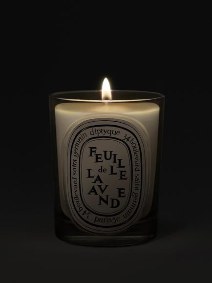 Diptyque Feuille de Lavande Classic Scented Candle, 190g - view 2, 