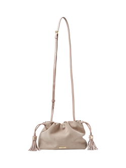 Aspinal of London Soho Large Suede Crossbody Pouch Bag - view 2, Moleskin
