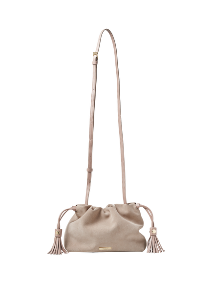 Aspinal of London Soho Large Suede Crossbody Pouch Bag - view 2, Moleskin