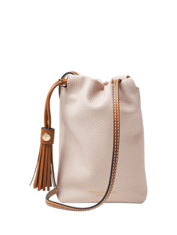 Aspinal of London Soho Leather Crossbody Pouch Bag, Neutral, Neutral