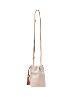 Aspinal of London Soho Leather Crossbody Pouch Bag, Neutral - view 2, Neutral