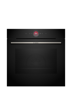 Bosch Series 8 HBG7341B1B Built In Electric Single Oven, Black, Black