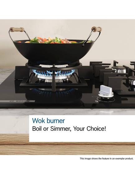 Bosch Series 4 PGM7B5K90 75cm Gas Hob, Stainless Steel - view 2, Stainless Steel