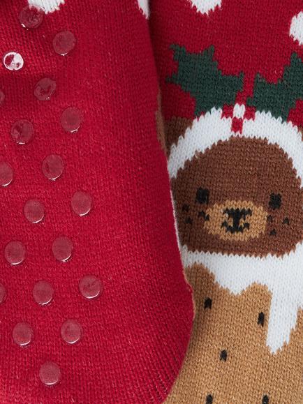 John Lewis Dog Lounge Socks, Red - view 2, Red