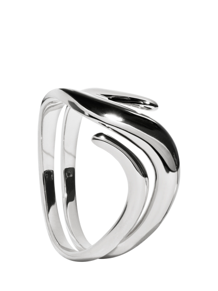 Monica Vinader Sterling Silver Swirl Wrap Ring, Silver