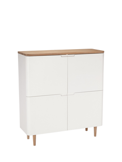 Ebbe Gehl for John Lewis OUTLET Mira Storage Cabinet, Like New, White/Oak, White/Oak