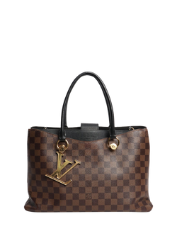 Pre-loved Louis Vuitton 2019 Damier Ebene Riverside Tote Bag, Brown, Brown