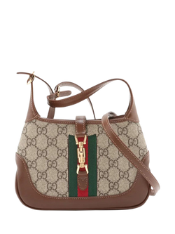 Pre-loved GUCCI Jackie 1961 GG Supreme Crossbody Bag, Brown, Brown