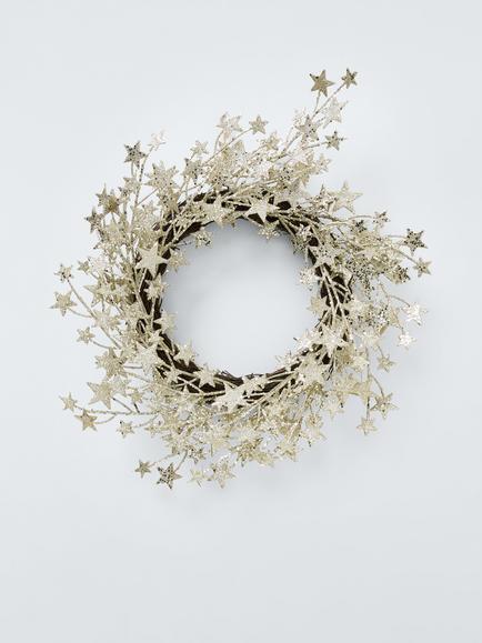 John Lewis Shooting Star Wreath, Dia.51cm, Gold