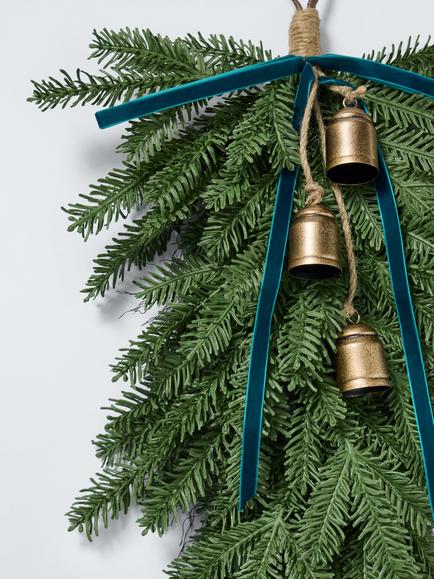John Lewis Pine Bell Swag, L71cm - view 2, Green