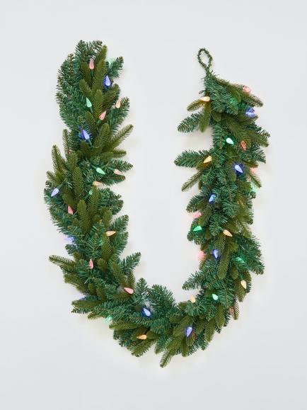 John Lewis 50 LED Plain Garland, L180cm, Green