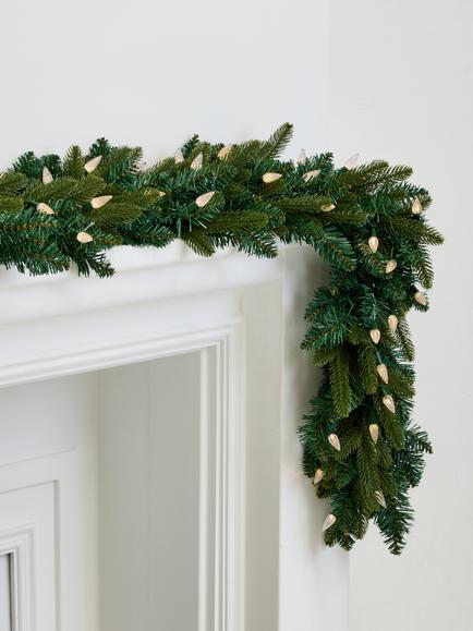 John Lewis 50 LED Plain Garland, L180cm - view 2, Green