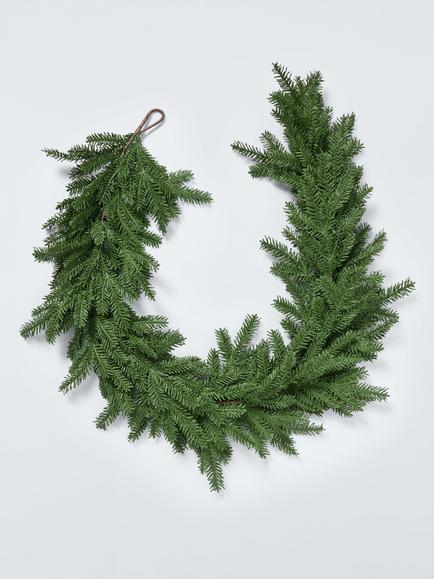 John Lewis Plain Pine Garland, L180cm, Green