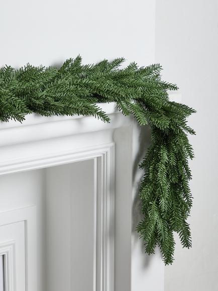 John Lewis Plain Pine Garland, L180cm - view 2, Green