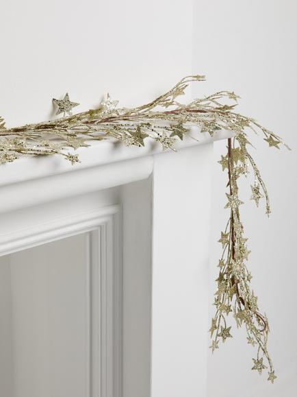 John Lewis Shooting Star Garland, Gold, L183cm - view 2, Gold