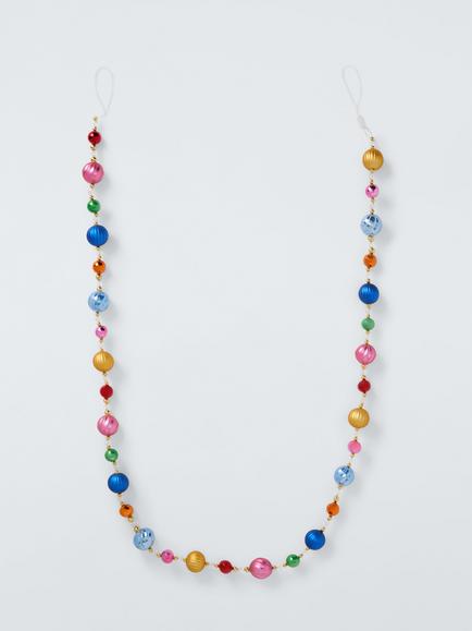 John Lewis Small Bauble Garland, Multi, 180cm, Red