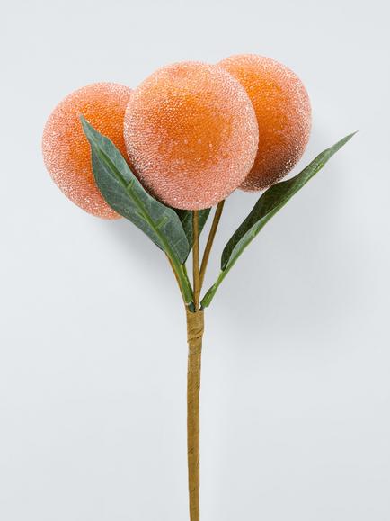 John Lewis Frosted Oranges Stem, Orange - view 2, Orange
