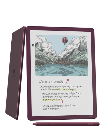 Amazon Kindle Scribe Colorsoft (2025) eReader with Premium Pen, 11” Colour Illuminated Touch Screen, 64GB, Fig, Fig
