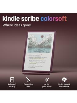 Amazon Kindle Scribe Colorsoft (2025) eReader with Premium Pen, 11” Colour Illuminated Touch Screen, 64GB, Fig - view 2, Fig