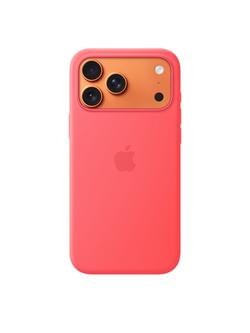 Apple iPhone 17 Pro Max Silicone Case with MagSafe - view 2, Bright Guava