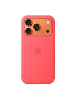 Apple iPhone 17 Pro Silicone Case with MagSafe - view 2, Bright Guava
