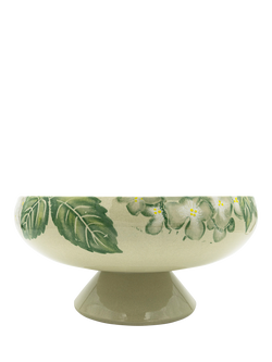 BlissHome Hydrangea Earthenware Footed Bowl, 32.5cm - view 2, Multi