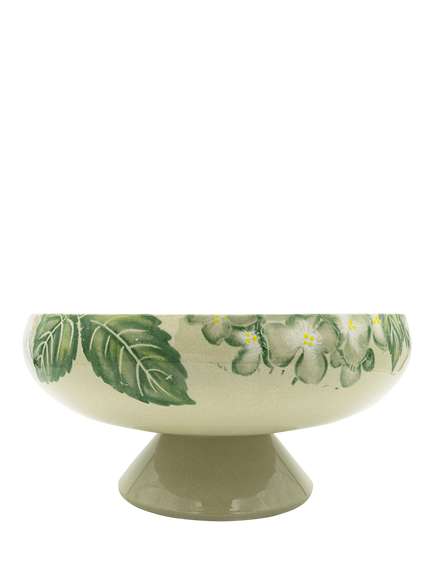 BlissHome Hydrangea Earthenware Footed Bowl, 32.5cm - view 2, Multi