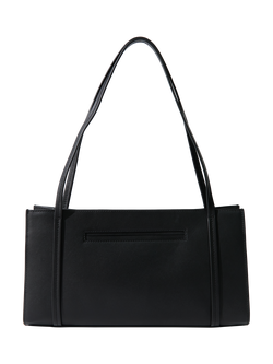 St. Agni Minimal Leather Pocket Bag, Black, Black