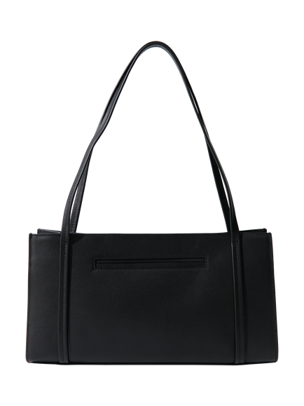 St. Agni Minimal Leather Pocket Bag, Black, Black