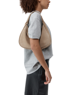 St. Agni Suede Large Bon Bon Bag, Rock - view 2, Rock