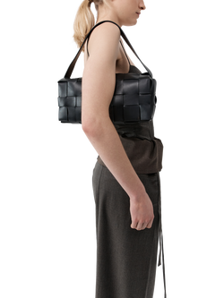 St. Agni Woven Envelope Slim Tote Bag, Black - view 2, Black