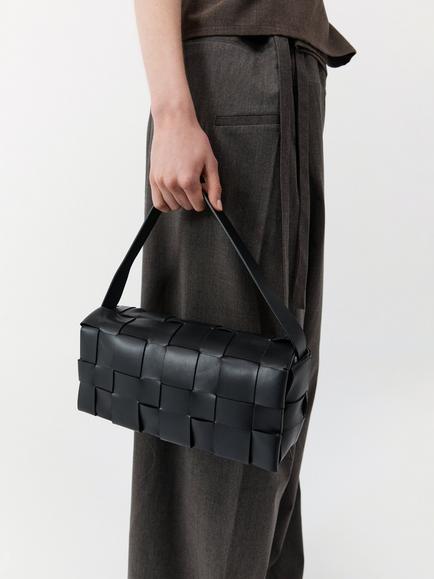 St. Agni Woven Envelope Slim Tote Bag, Black - view 2, Black