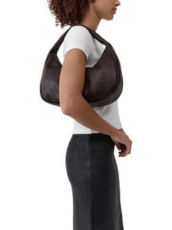 St. Agni Woven Large Bon Bon Shoulder Bag, Coffee - view 2, Coffee