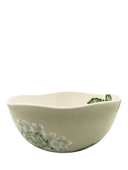 BlissHome Hydrangea Earthenware Salad Bowl, 31cm, Multi