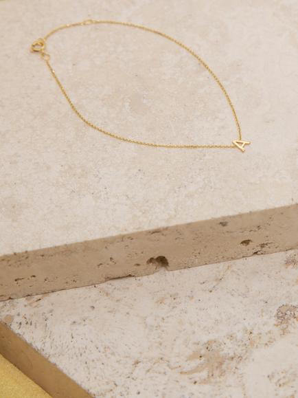 IBB Initial Letter Chain Bracelet - view 2, Gold A