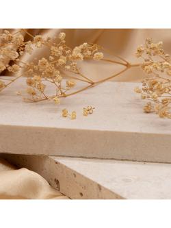 IBB Initial Letter Stud Earrings, Gold - view 2, Gold B