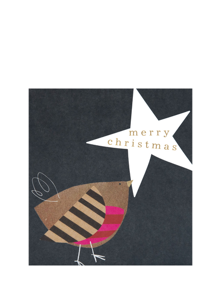Caroline Gardner Robin and Tree Christmas Cards, Pack of 8 - view 2, Multi
