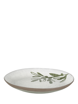 PurerHome x Eden Project Olives Stoneware Side Plate, 22cm, Green, Green