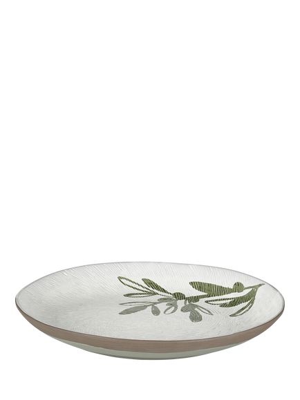 PurerHome x Eden Project Olives Stoneware Side Plate, 22cm, Green, Green