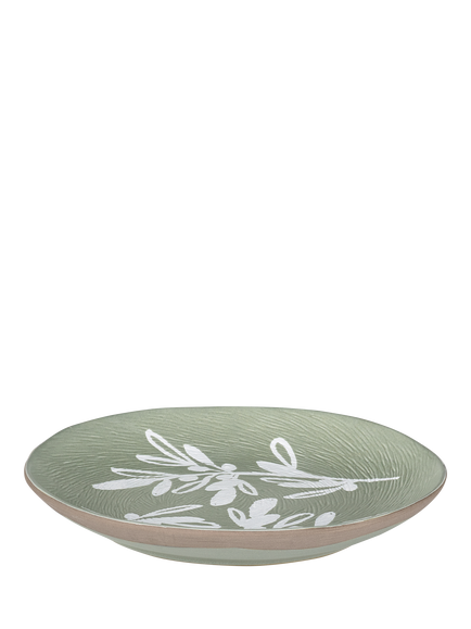 PurerHome x Eden Project Olives Stoneware Side Plate, 16cm, Green, Green