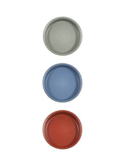 PurerHome x Eden Project Stoneware Nibbles Bowls, Set of 3, 13cm, Multi, Multi