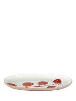 PurerHome x Eden Project Tomatoes Stoneware Oblong Platter, 33cm, Red, Red