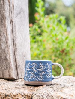 PurerHome x Eden Project Olives Stoneware Mug, 250ml, Blue - view 2, Blue